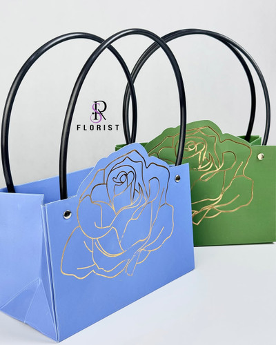 بگ کاغذی ضد آب طرح رز طلاکوب